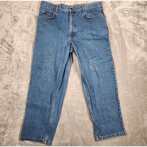 Open Trails Jeans Men's 36X28 (Tag 36X30) Stone Washed‎ Blue